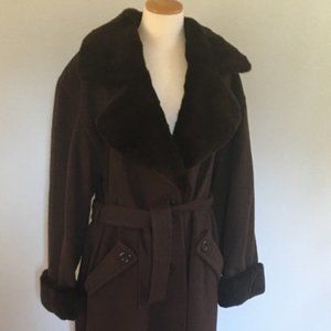 Bloomingdale's Brown Maximilian Alta Moda Coat